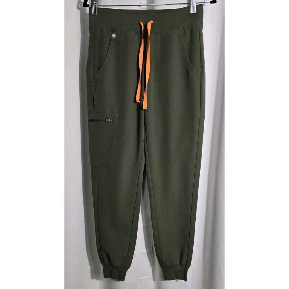 FIGS Zamora Women Technical Collection Scrub‎ Jogger Green Pants Size XS
